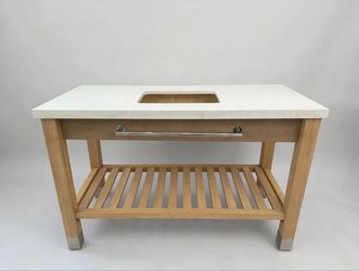 54" Bathroom Vanity with Quartz Top - Solid Wood Base