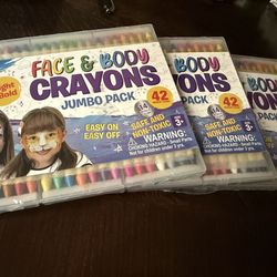 New kids face and body paint crayons.