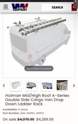 Cargo Van Drop Down Ladder Rack