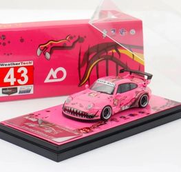 Flame Porsche RWB 964 Dinosaur Livery Pink Roxy 1:64 NEW SEALED!!!