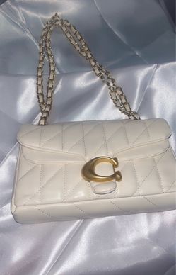 Quilted beige purse