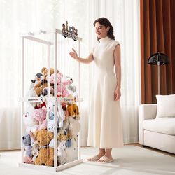 New In Box Wooden Stuffed Animals Storage Basket – Stuffed Animal Organizer & Holder, Plushies Storage for Kids