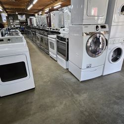 Huge Liquidation Sale Warehouse Full Of Nice Lightly Used Refurbished Reconditioned Certified Appliances Washer Dryer Refrigerator Oven Stove Stackabl