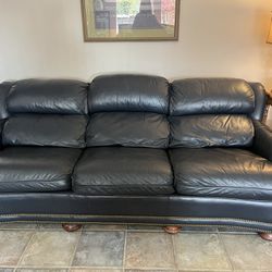Couch, Chair & Ottoman - Leather