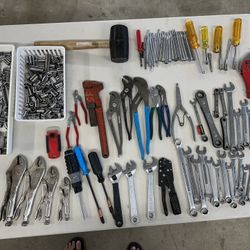 Large Lot Of Tools, Wrenches, Sockets And More