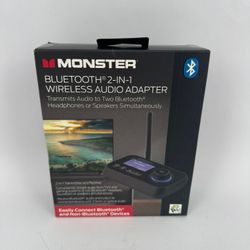 New Monster Wireless Audio Adapter Bluetooth 2-In-1