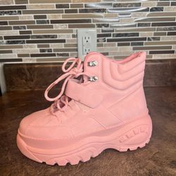 Pink boots