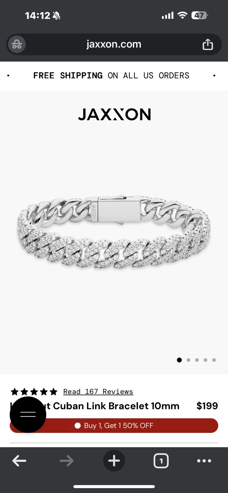 Jaxxon 10 MM Silver Iced Out Cuban Bracelet