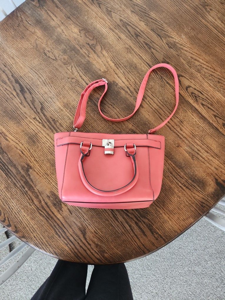 Dress Barn Coral Shoulder Bag – $20 (Cash Only)