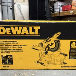 DEWALT 15 Amp Corded 12 in. Double Bevel Sliding Compound Miter Saw 