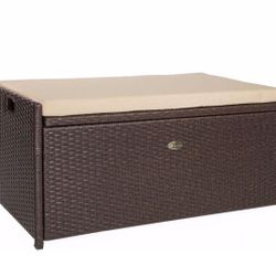 Barton Deck Box w/Seat Cushion 60 Gallon Outdoor Patio Storage Bench Shed Cabinet Container Furniture Pools Yard Tools Porch Backyard#97038