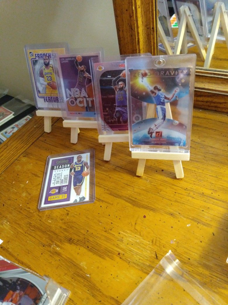 Lebron James 5 Card Laker Jersey Lot