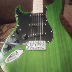 Electric Guitar With Two Amps 