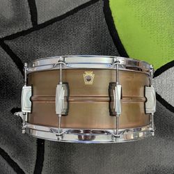 Ludwig Copper Phonic Snare Drum 6.5x14 inch Raw Patina