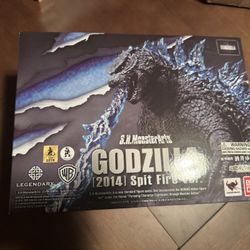 SH Monsterarts Godzilla 2014 Spit Fire Ver Figure Authentic