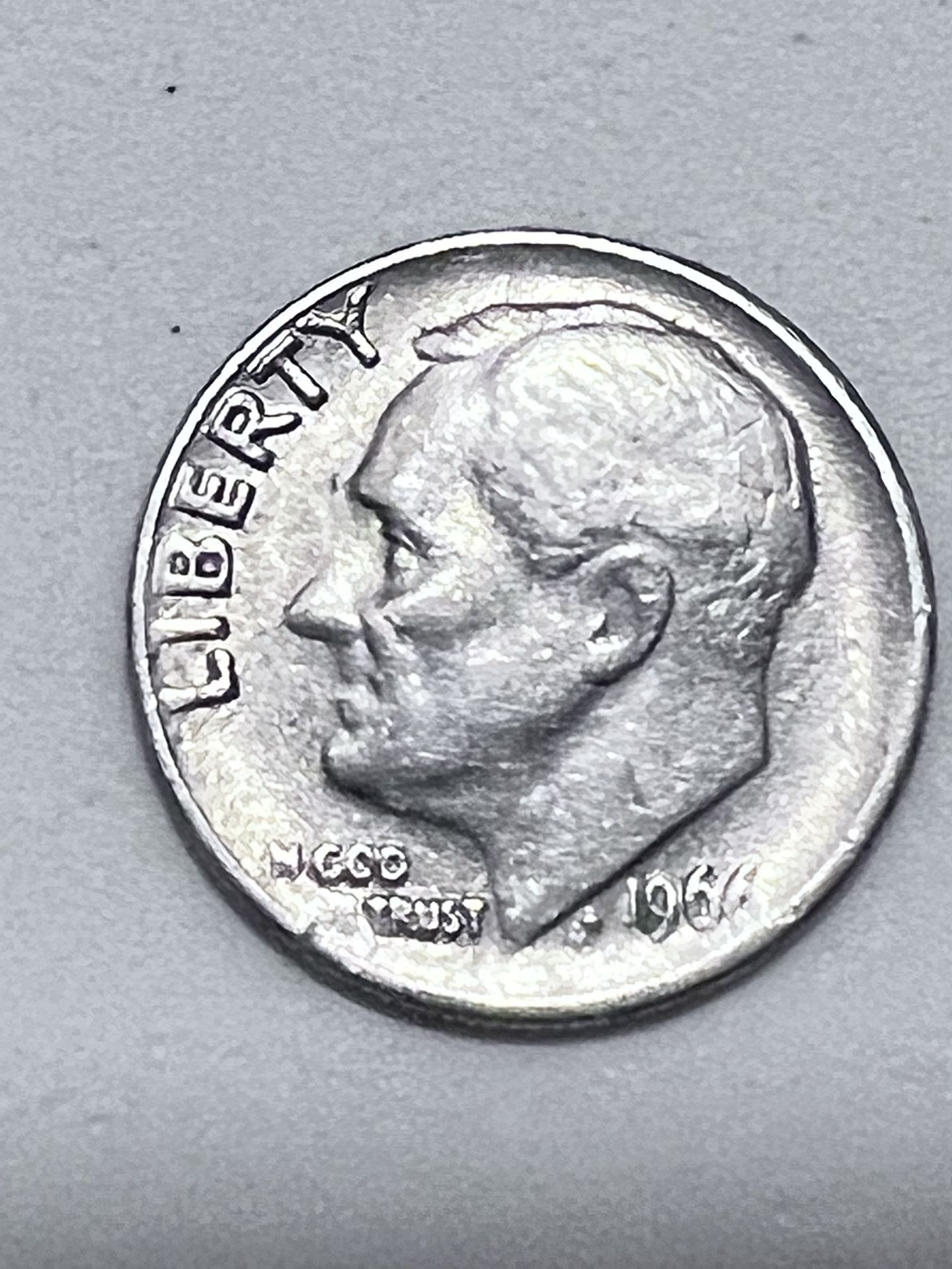 1966 Rosevelt Dime With Error