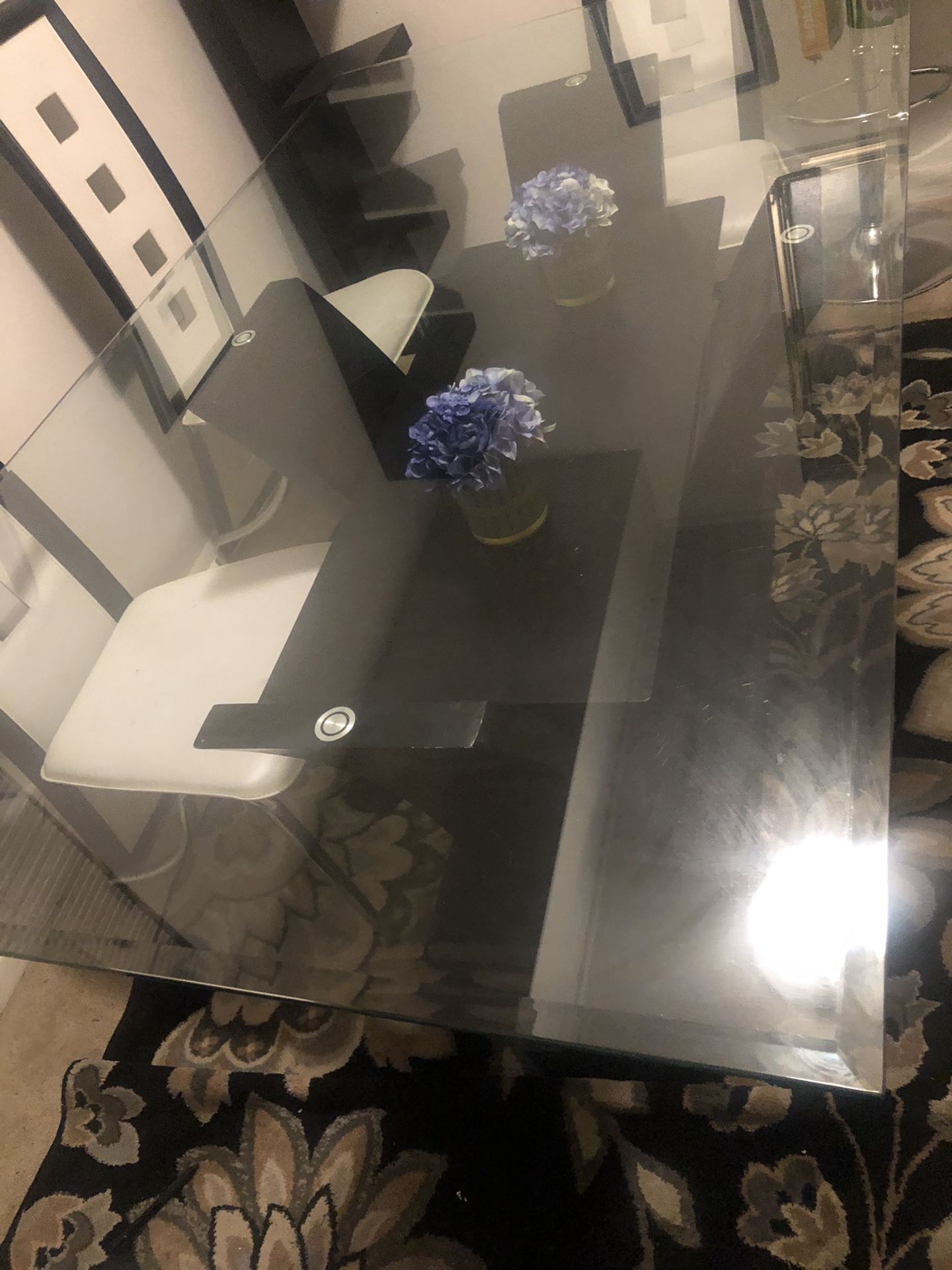 Dining ROOM GLASS TOP TABLE CHECK my OTHER LISTINGS