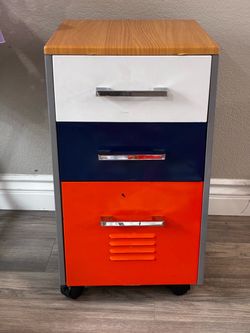 3-Drawer Rolling File Cabinet