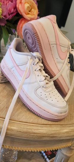 Nike Pink White Air Force 1 size 4.5