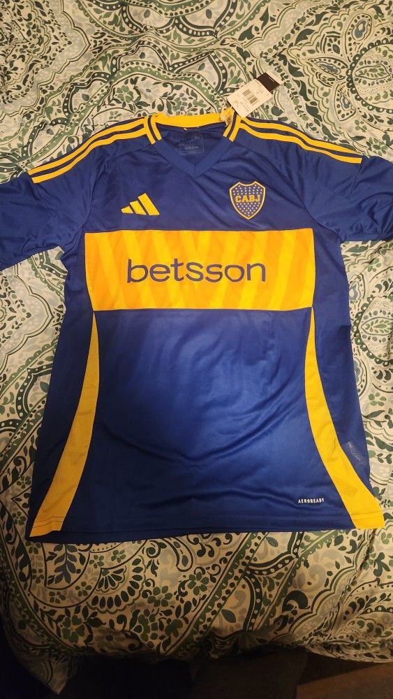 Brand New Adidas 2024-25 Boca Juniors Men's Stadium Home Jersey
