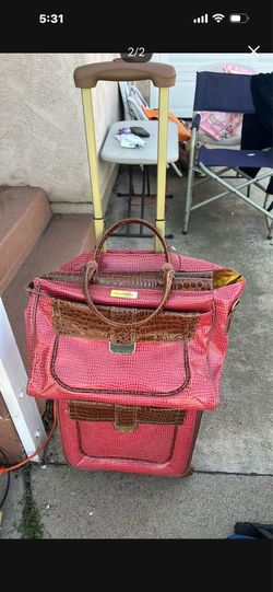 Luggage pink & brown color