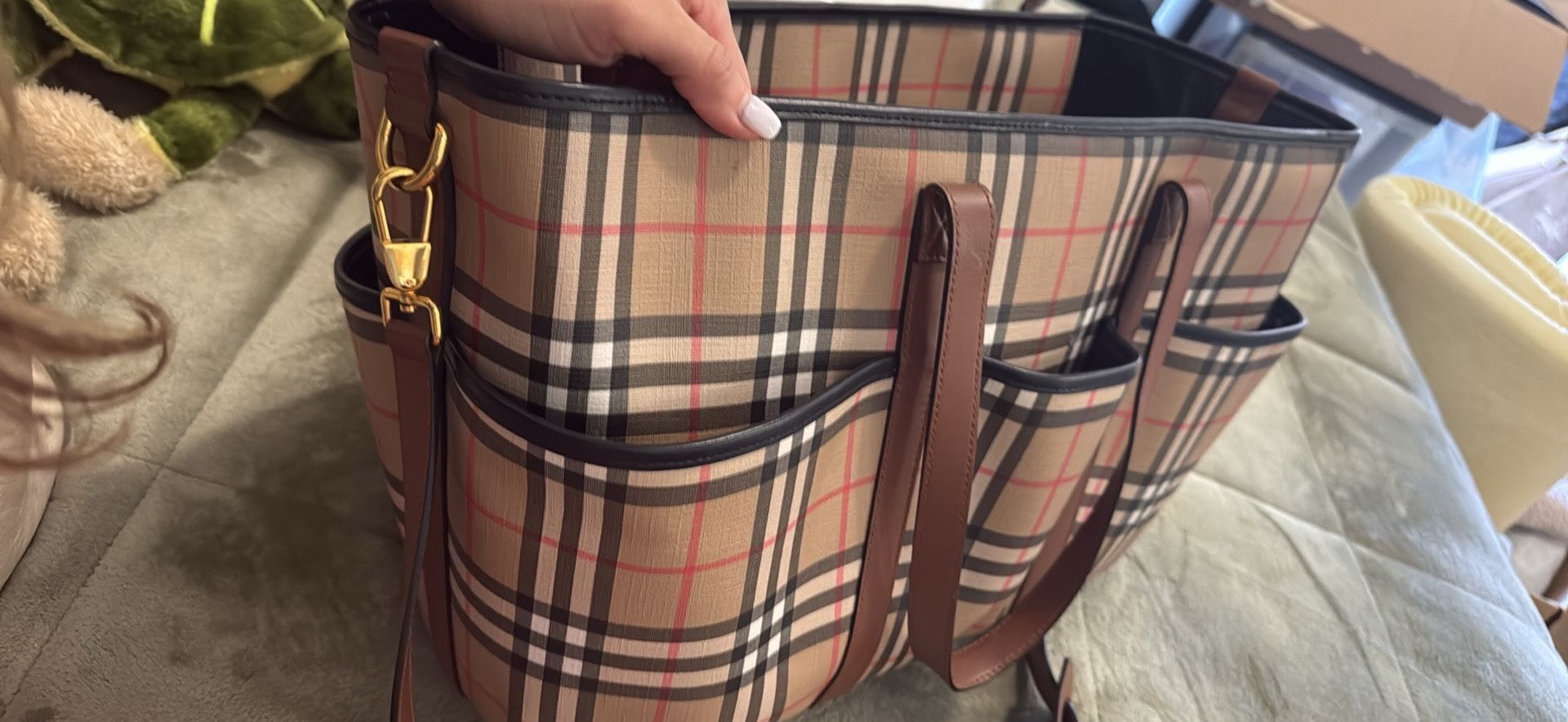 Vintage Burberry Diaper Bag