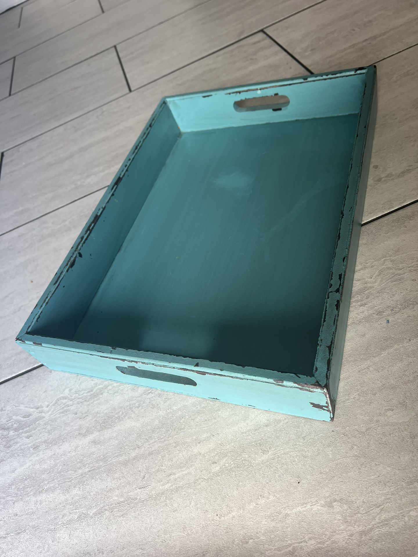 Kirkland Brand Rustic Teal Serving Tray for Sale in Antioch, CA OfferUp