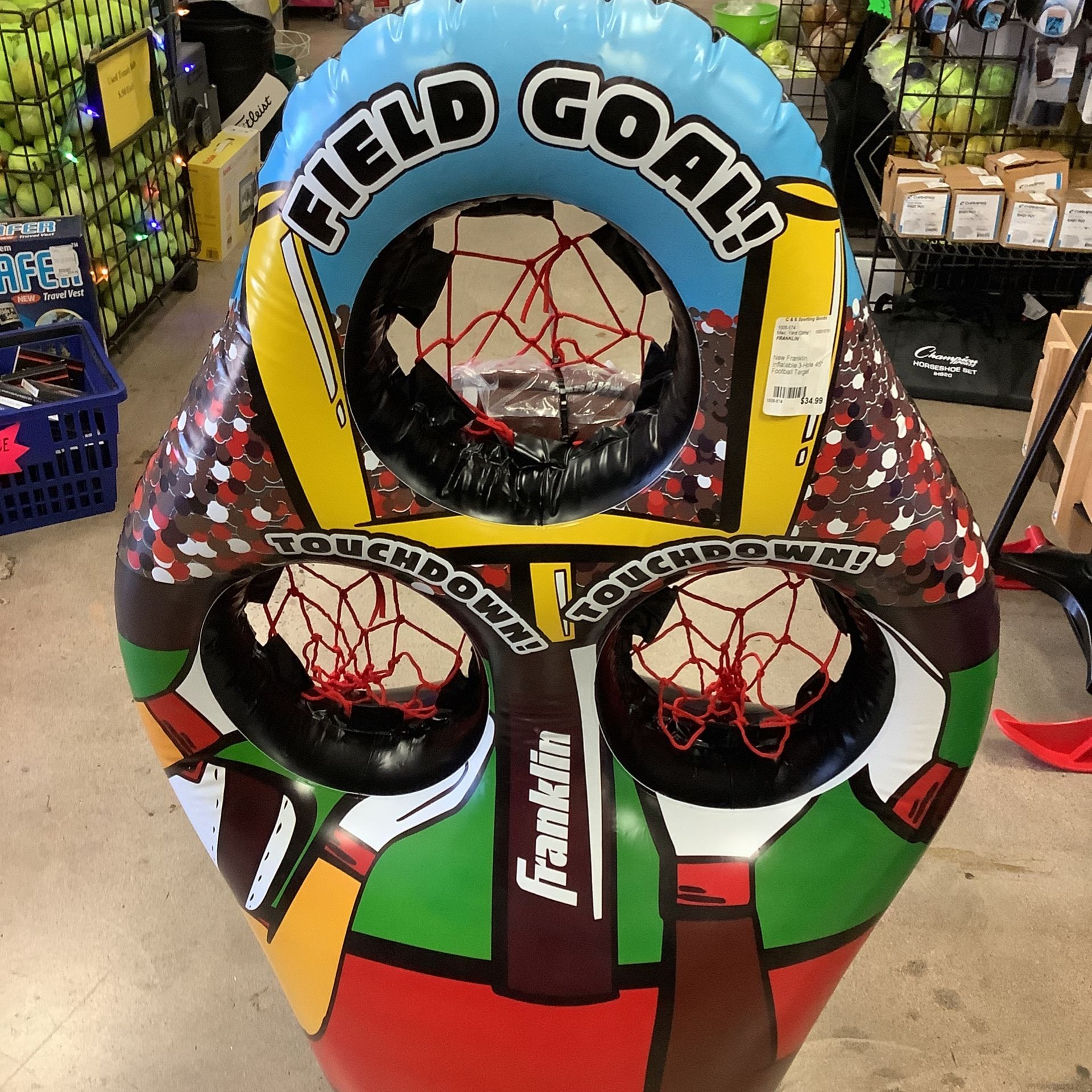 New Franklin Inflatable 3Hole 45” Football Target SKU 1005574 for