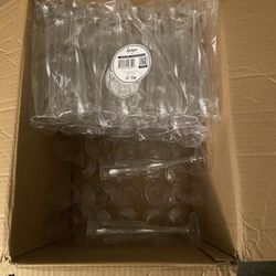 57  Clear Flute Glasses Plastic  5oz 