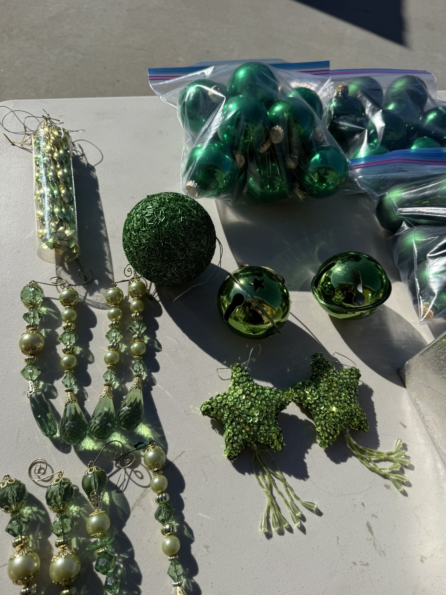 Green Theme Christmas Ornament Bundle