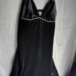 Wild Fable Black Velvet Mini Dress Rhinestone Trim Party Wedding Funeral Size XS