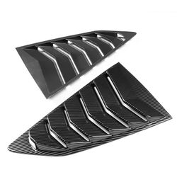 For 2016 - 2021 Chevy Camaro ABS Carbon Look Side Window Louvers Scoop Cover Vent 2pcs -(2-WP-2722-CF