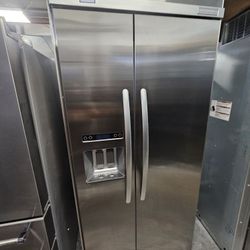 36" KITCHENAID BUILT IN STAINLESS STEEL REFRIGERATOR 