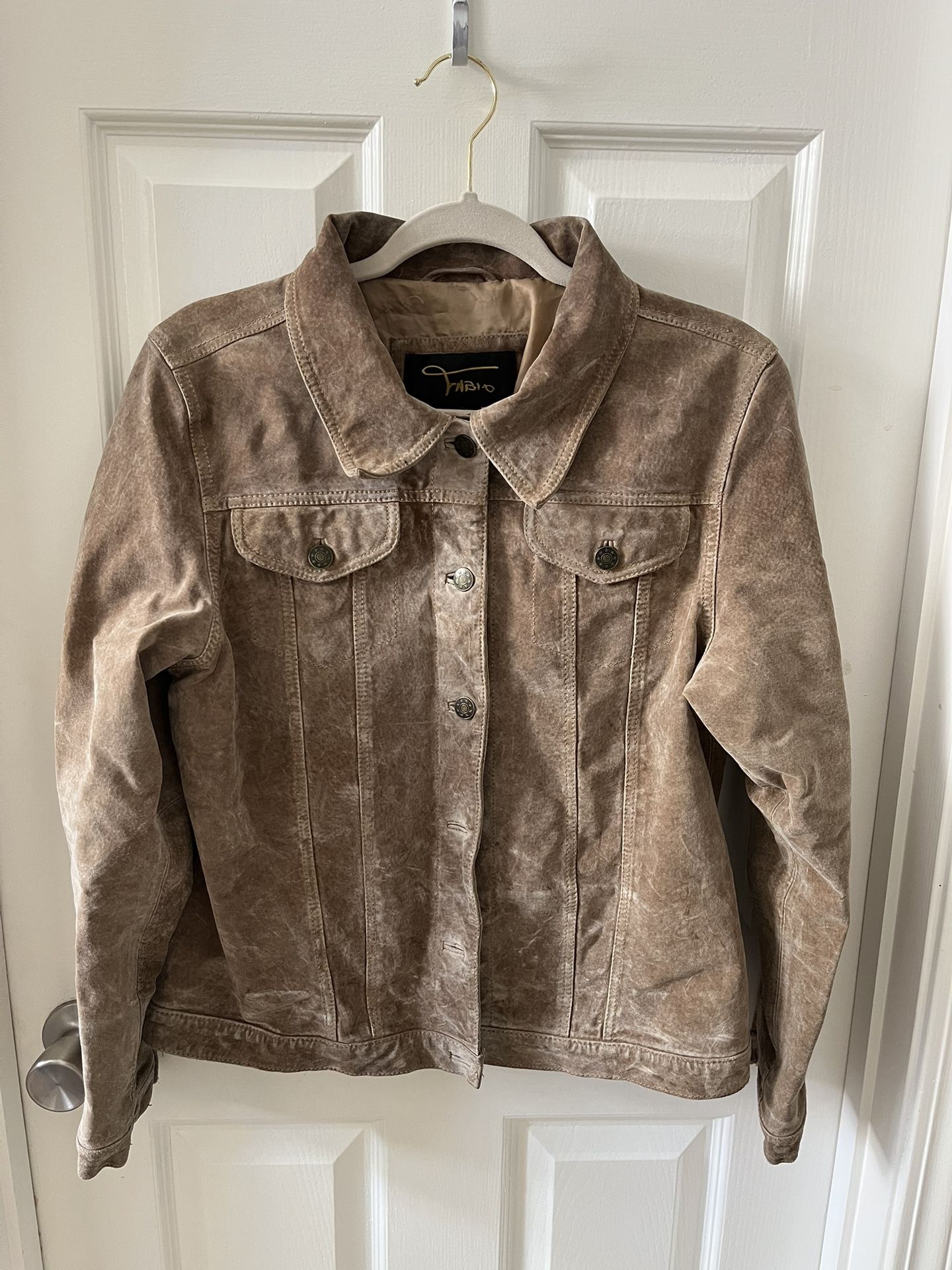 Genuine Leather, Suede Jacket. Size M. Machine Washable