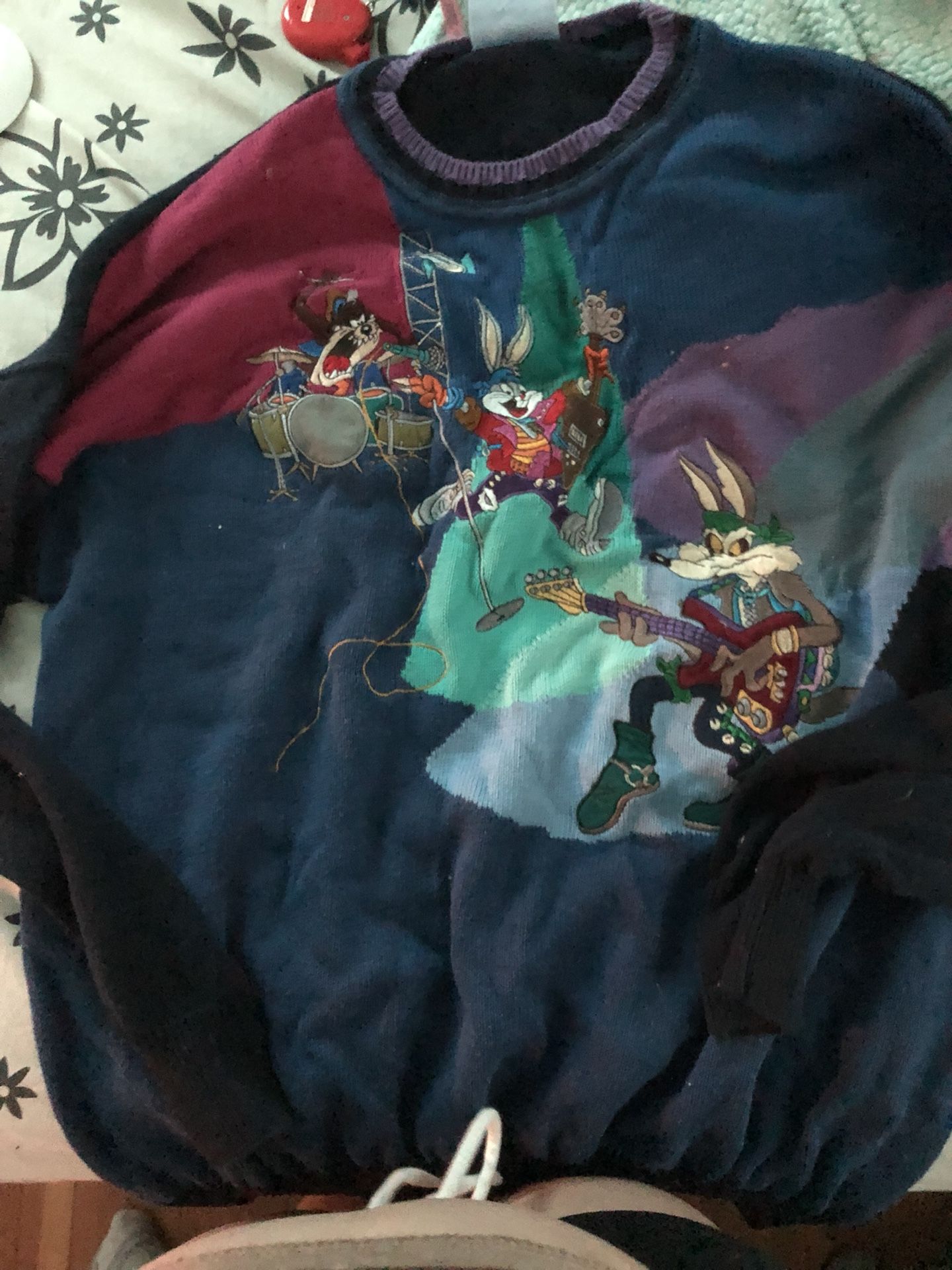 Looney toons sweater by Lario Sweater Co