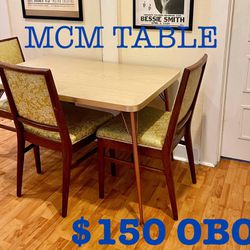 MCM Mod Formica Small Retro Kitchen Table 