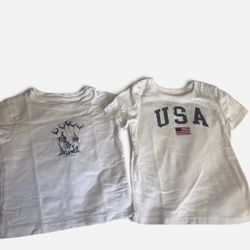 12-18m Toddler White Graphic Tees Bundle of 2