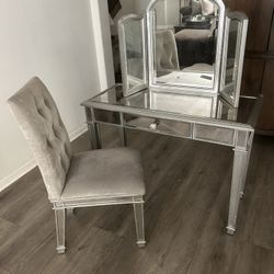 Pier One Mirror Vanity with Chair