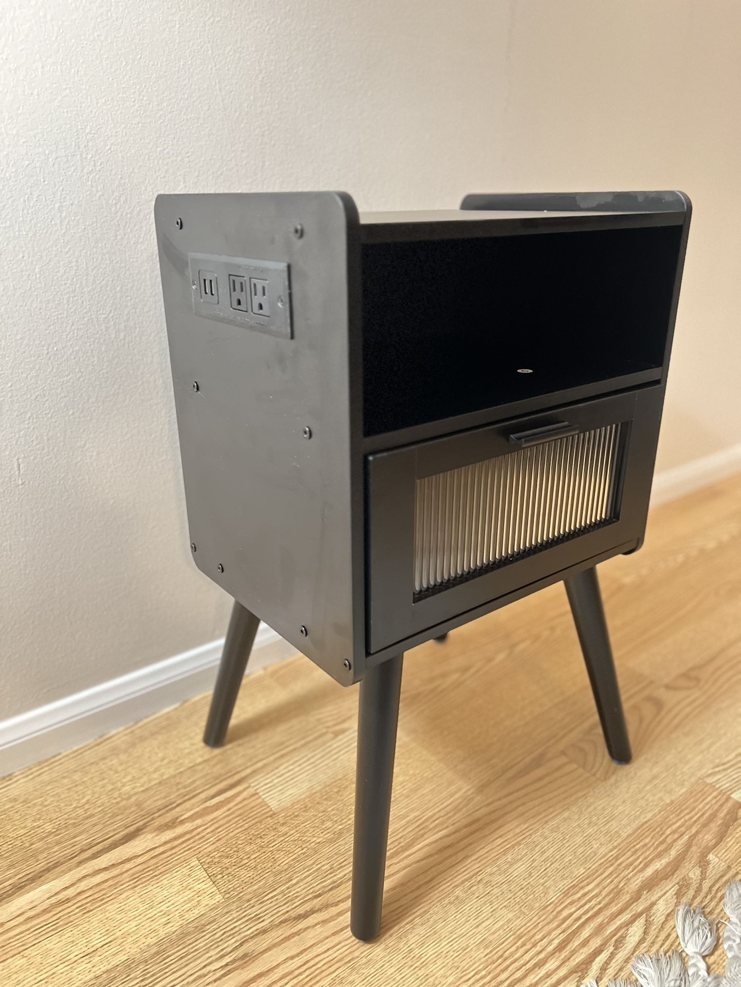 Nightstand/Bedside Table with Charging Station