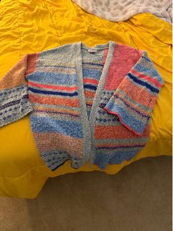 Colorful flowy sweater baggy OS