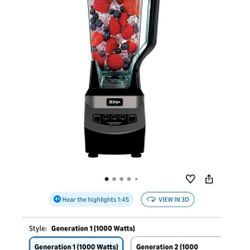 Ninja Blender Generation 1 (1000 Watts) Black