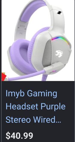 Purple Gaming Headset new in box