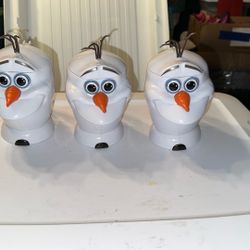 Three Disney’s Frozen Olaf Flip-Top Mugs