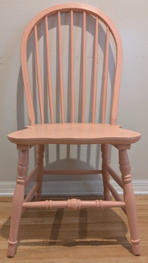 Pink Arched Spindle Back Chair