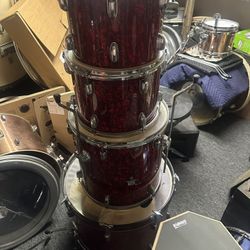Red CB drum Set Mapex Snare