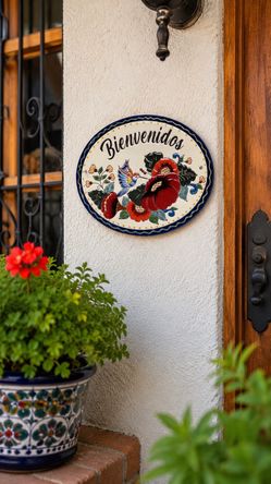 Talavera tile sign