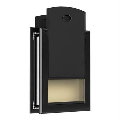 Classicmacher Weatherproof Doggy Doors for Dogs Telescoping Tunnel Aluminum Frame Two Wind Deflectors Magnetic Single Flap Heavy Duty Pet Door Lock Up
