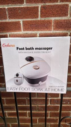 New in box Collapsible Foot Spa Bath with Heat, Foot Massager with Two Side Supports, Leakage Protector, Temperature Control, Bubbles, Red Light, Time