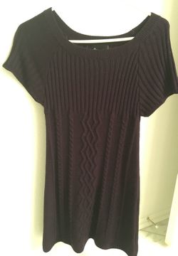 PS purple mini sweater dress. Cute with boots!