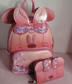 BrandNew Minnie Mouse Backpack And Wallet 